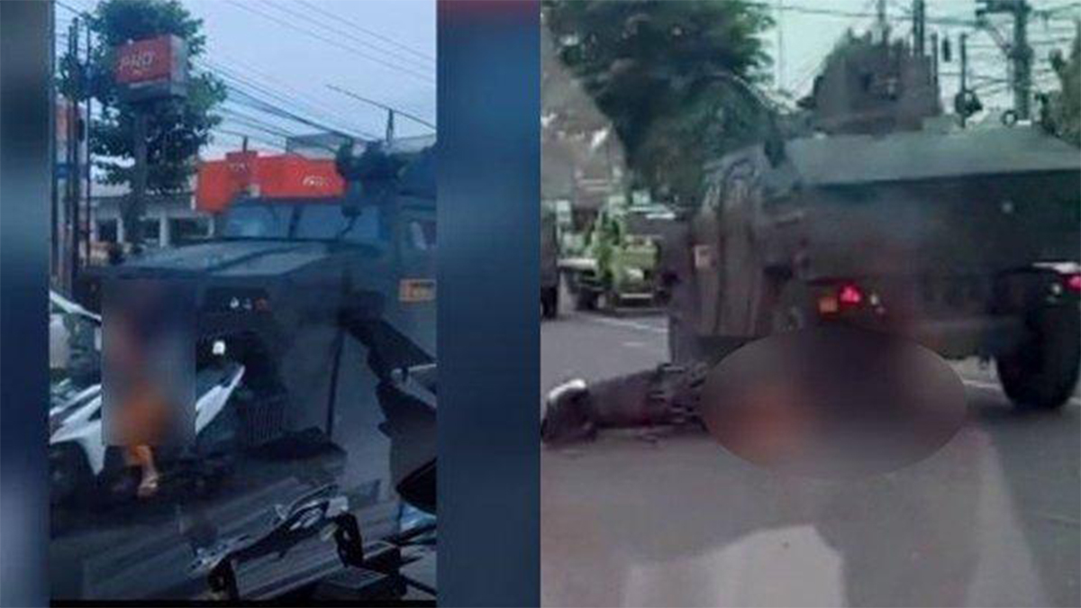 Viral Seorang Wanita Dan Anak Terlindas Tank Rantis TNI